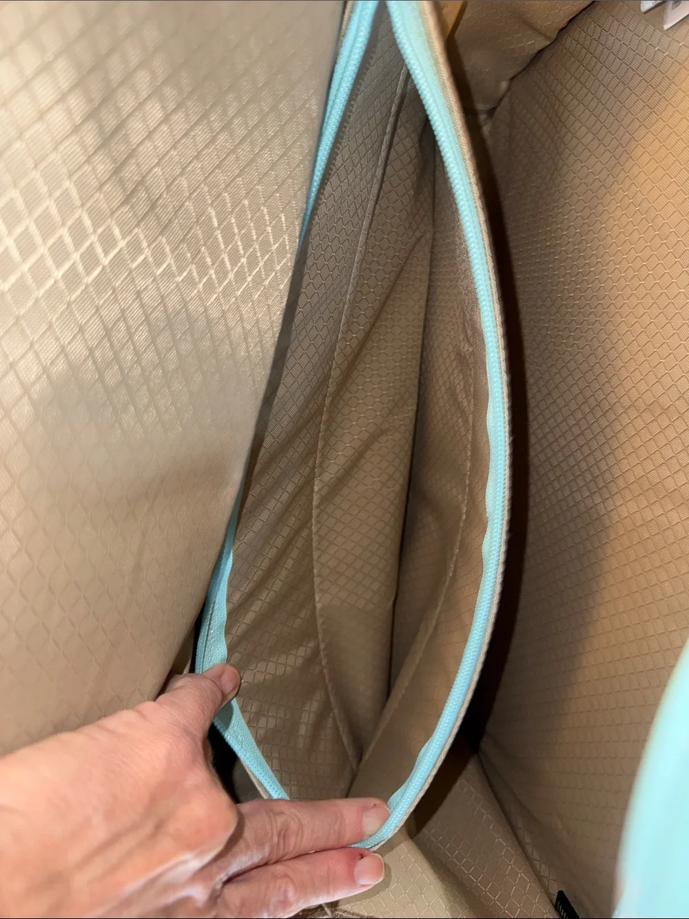 McKlein Sky Blue Rolling Leather Computer Bag Top-Handle & Shoulder Strap